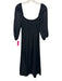 Reformation Size S Black Cotton Puff 1/2 Sleeve Square Neck Empire Waist Dress Black / S