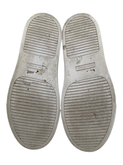 Tory Burch Shoe Size 7 White Leather Laser Cut Rubber Sole Loafer Slip On Flats White / 7