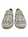 Tory Burch Shoe Size 7 White Leather Laser Cut Rubber Sole Loafer Slip On Flats White / 7