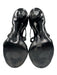 Pierre Hardy Shoe Size 37 Black Leather Netting Peep Toe Ankle Strap Sandals Black / 37