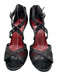 Pierre Hardy Shoe Size 37 Black Leather Netting Peep Toe Ankle Strap Sandals Black / 37