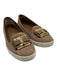 Salvatore Ferragamo Shoe Size 7 Taupe Beige & White Suede Loafer Slip On Flats Taupe Beige & White / 7