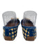 Tory Burch Shoe Size 7 Blue & Yellow Patent Leather Basket Weave Round Toe Flats Blue & Yellow / 7