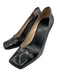 Prada Shoe Size 37.5 Green Patent Leather Square Toe Stiletto Glitter Pumps Green / 37.5