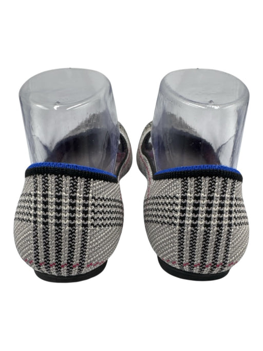 Rothy's Shoe Size 7 Gray, Black, Pink Synthetic Knit Round Toe Plaid Flats Gray, Black, Pink / 7