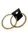Tory Burch Gold Tone Metal Chain Hoop Earrings Gold Tone
