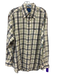 Facconable Size L Brown & Multi Cotton Plaid Button Down Men's Long Sleeve Shirt Brown & Multi / L