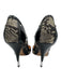 Casadei Shoe Size 37 Black & Beige Patent Leather Embossed Snake Print Pumps Black & Beige / 37