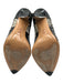 Casadei Shoe Size 37 Black & Beige Patent Leather Embossed Snake Print Pumps Black & Beige / 37