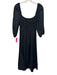 Reformation Size S Black Cotton Puff 1/2 Sleeve Square Neck Empire Waist Dress Black / S