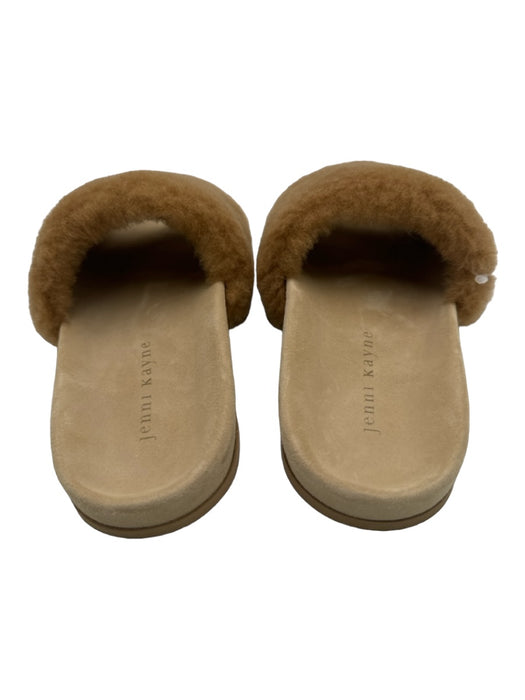 Jenni Kayne Shoe Size 36 Tan Suede Shearling Open Back & Toe Slide Shoes Tan / 36