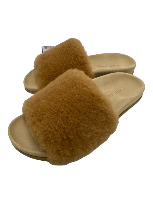 Jenni Kayne Shoe Size 36 Tan Suede Shearling Open Back & Toe Slide Shoes Tan / 36