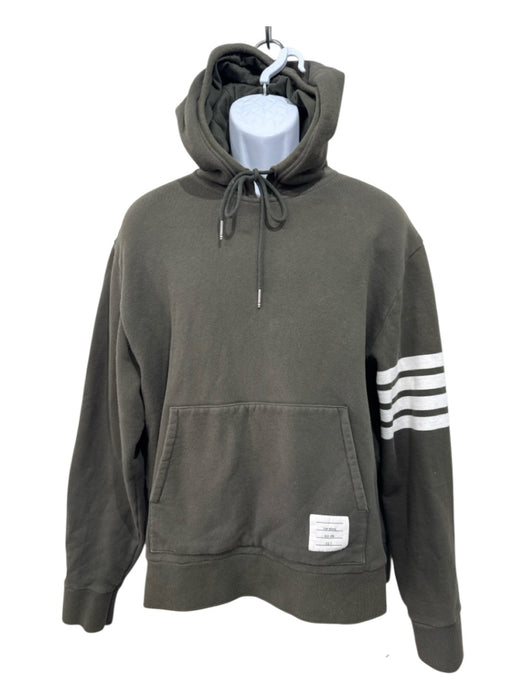 Thom Browne AS IS Size 5 Green Cotton Solid Hoodie Men's Jacket Green / 5