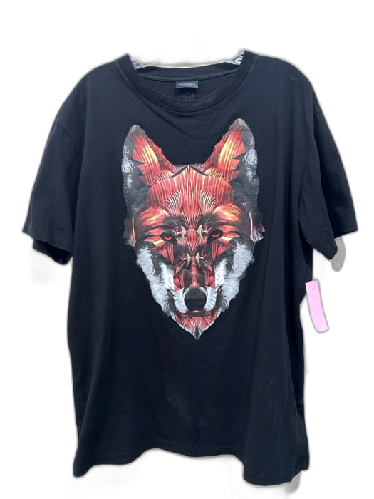 Marcelo Burlon Size XL Black Cotton Blend Fox T shirt Crew Men's Short Sleeve Black / XL