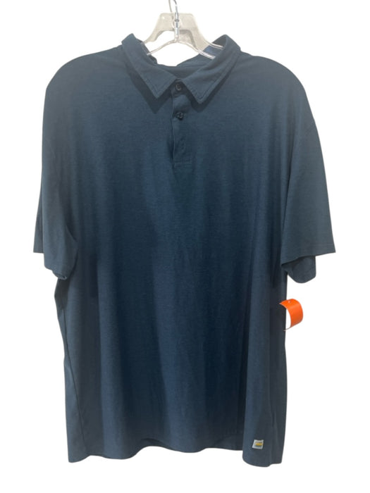 Vuori Size XL Blue Solid Polo Men's Short Sleeve Blue / XL