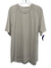 Lululemon Size Est XL Beige Synthetic Striped Athletic Curved Hem Short Sleeve Beige / Est XL