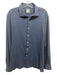 Giangi Size XL Blue Cotton Solid Button Down Men's Long Sleeve Shirt Blue / XL