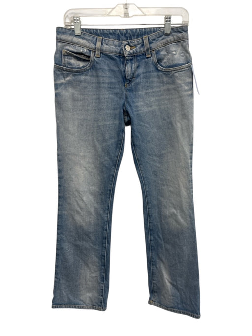 Gucci Size 25 Light Wash Cotton Denim Zip Fly Low Rise Boot Cut Jeans Light Wash / 25