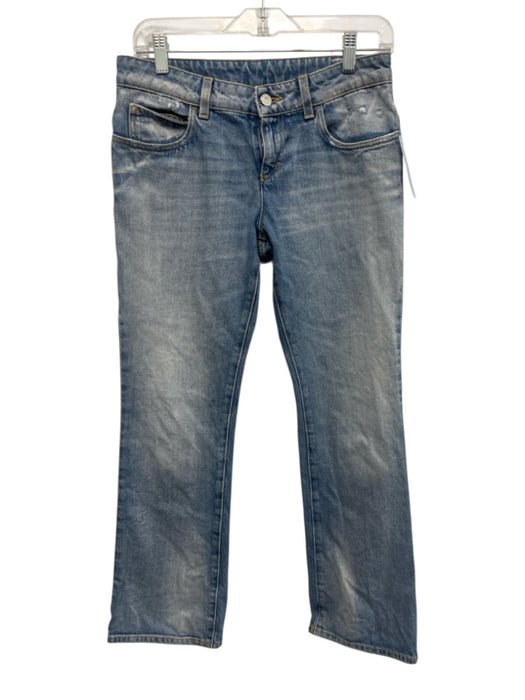 Gucci Size 25 Light Wash Cotton Denim Zip Fly Low Rise Boot Cut Jeans Light Wash / 25