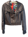 Alice & Olivia Size Est Small Brown Lamb leather Zip No pockets Jacket Brown / Est Small
