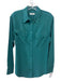 Equipment Femme Size XS Emerald Green Silk Long Sleeve Button Up & Collar Top Emerald Green / XS