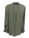 Equipment Femme Size XS Army Green Silk Long Sleeve Button Up & Collar Top Army Green / XS