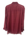 Theory Size P Red & Black Silk Sheer Polka Dot Long Sleeve Top Red & Black / P
