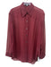Theory Size P Red & Black Silk Sheer Polka Dot Long Sleeve Top Red & Black / P