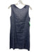 Theory Size 00 Blue Linen Blend Sleeveless Heathered Back Button Detail Dress Blue / 00