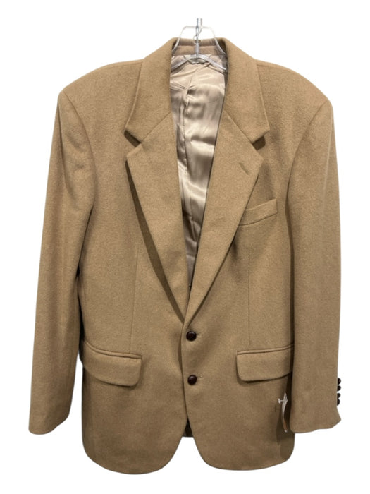 Varsity Club Tan Camel Hair Solid Men's Blazer Tan / 40