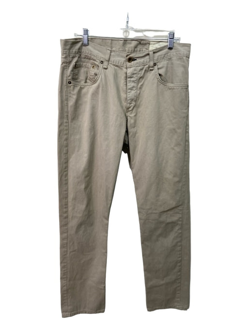 Rag & Bone Size 34 Khaki Cotton Solid Button Fly Men's Pants 34
