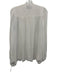 Alexis Size S White Polyester Pleated Long Sleeve Button Down Top White / S