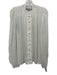 Alexis Size S White Polyester Pleated Long Sleeve Button Down Top White / S