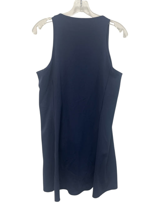 Spanx Size XL Navy Blue Nylon Blend Front Zip built in shorts High Neck Dress Navy Blue / XL