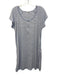 Lake Size L Blue & White Pima Cotton Stripe Short Sleeve Pajama Dress Blue & White / L