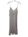 Club Monaco Size 0 Brown & White Tencel Blend Stripe Spaghetti Strap Midi Dress Brown & White / 0