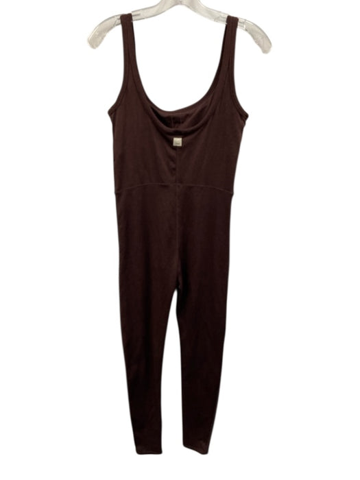Vuori Size M Brown Polyester Blend Sleeveless Heathered Athletic Jumpsuit Brown / M