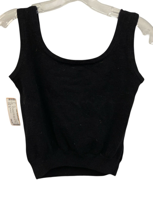 St. John Basics Size S Black No Fabric Tag Sleeveless Knit Elastic Hem Tank Top Black / S