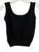 St. John Basics Size S Black No Fabric Tag Sleeveless Knit Elastic Hem Tank Top Black / S
