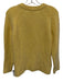 Maje Size 1 Yellow Alpaca Blend Fuzzy Knit Ribbed Hem Pullover Sweater Yellow / 1
