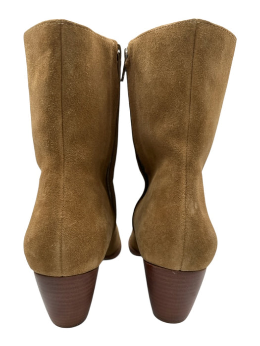 Matisse Shoe Size 9 Camel Brown Leather Upper Suede Side Zip Ankle Boots Camel Brown / 9