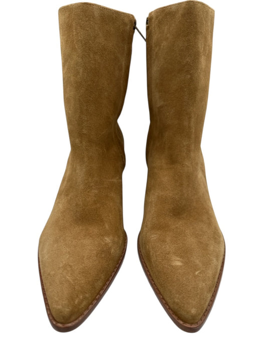 Matisse Shoe Size 9 Camel Brown Leather Upper Suede Side Zip Ankle Boots Camel Brown / 9