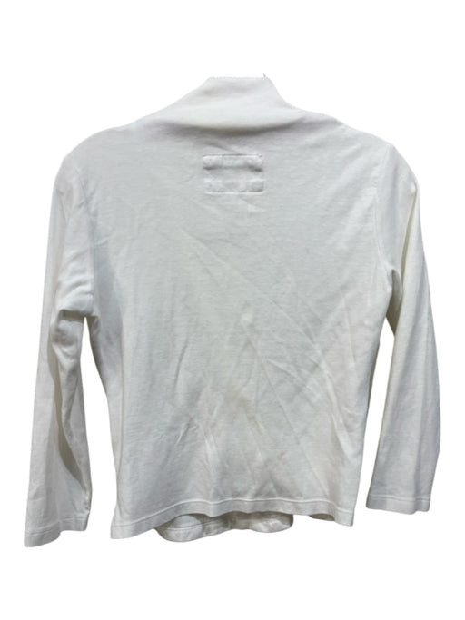 Maeve Size S White Cotton Surplice Long Sleeve Top White / S