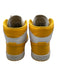 Air Jordan Shoe Size 9 Yellow & White Leather High Rise Sneaker Lace Up Sneakers Yellow & White / 9