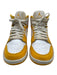 Air Jordan Shoe Size 9 Yellow & White Leather High Rise Sneaker Lace Up Sneakers Yellow & White / 9