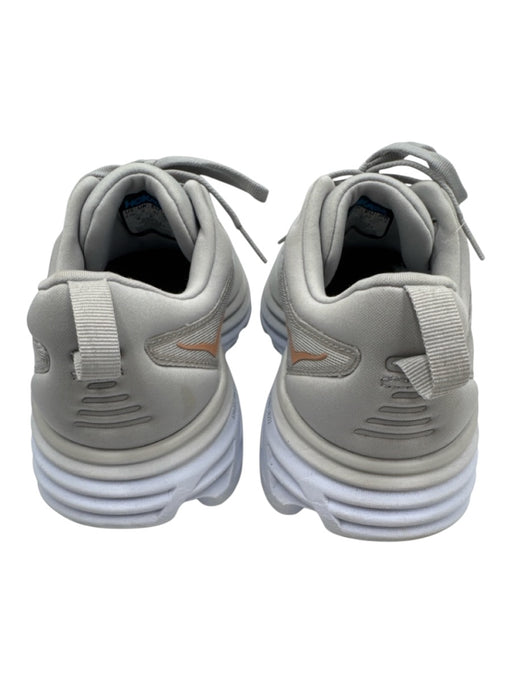 Hoka Shoe Size 9.5 Gray & Orange Synthetic Lace Up Logo Low Top Sneakers Gray & Orange / 9.5