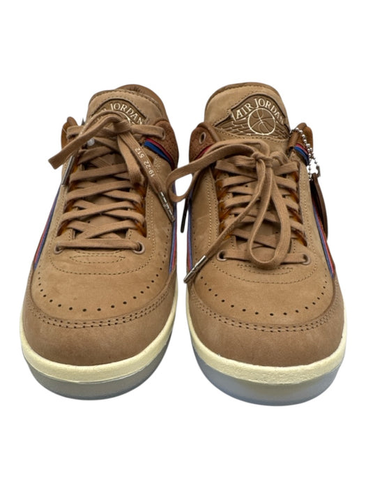 Air Jordan Shoe Size 9 Brown, Red, Blue Suede Lace Up Fabric Block Sneakers Brown, Red, Blue / 9