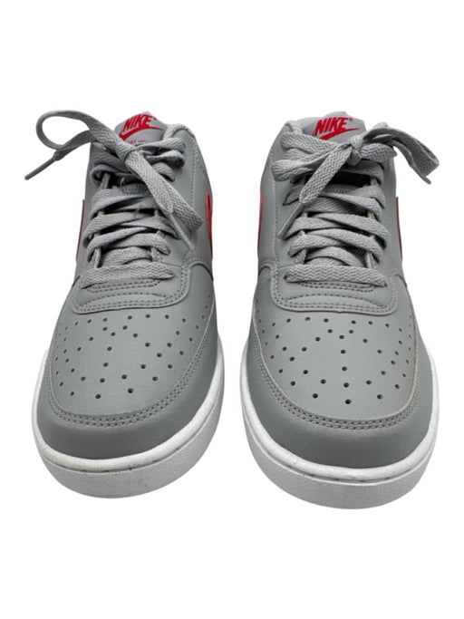 Nike Shoe Size 9 Gray & Red Leather Perforated Low Top Laces Sneakers Gray & Red / 9