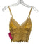 Charo Ruiz Ibiza Size S Yellow No Fabric Tag Lace Sweetheart Neckline Crop Top Yellow / S