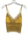 Charo Ruiz Ibiza Size S Yellow No Fabric Tag Lace Sweetheart Neckline Crop Top Yellow / S
